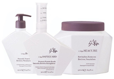 Набір L'Alga SafeGuard Set для пошкодженного волосся кондиционер, 250 мл, маска, 500 мл и уход, З00 мл.