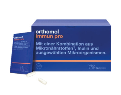 Витамины в гранулах для иммунной системы Orthomol Immun Pro, 30х15г + 30 капсул