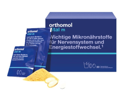 Вітаміни в гранулах від стресу Апельсин Orthomol Vital M №30, 30 днів