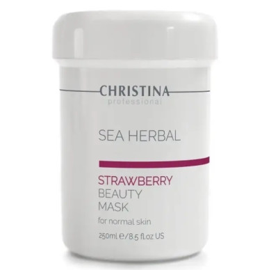 Полунична маска краси для нормальної шкіри Christina Sea Herbal Beauty Mask Strawberry, 250 мл