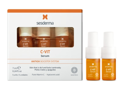 Двухфазная сыворотка с витамином С для сияния и увлажнения Sesderma C-Vit Radiance Serum, 5х7 мл