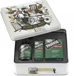 Набір догляду для гоління в металевій коробці Proraso Metal Box Beard Care Refreshing Gift Set