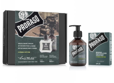 Подарунковий набір для бороди Proraso Duo Pack Balm + Shampoo Cypress & Vetyver