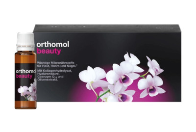 Витамины питьевые для улучшения состояния кожи, ногтей и волос Orthomol Beauty, 7х20 мг