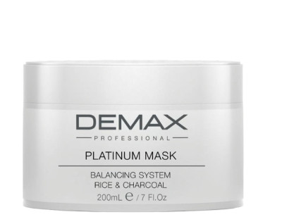 Детоксифицирующая рисовая маска Demax Platinum Mask Balancing system  rice&charcoal, 200 мл