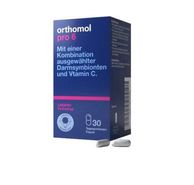 Дієтична добавка для підтримки кишечника Orthomol Pro 6, 30 капсул