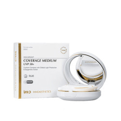 Матируюча компактна крем-пудра кушон INNOAESTHETICS Epigen Coverage Medium UVP 50 + 14г