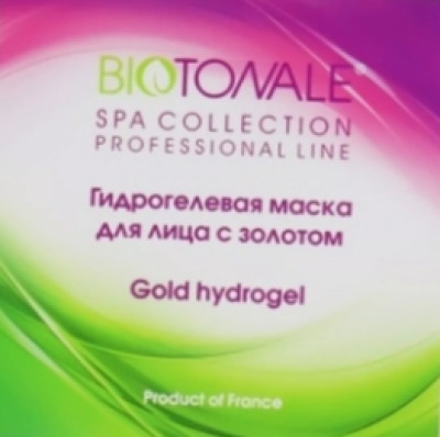 Гідрогелева маска для обличчя з біозолотом Biotonale Gold Hydrogel, 1 шт