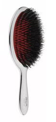 Гребінець з натуральною щетиною Janeke Brush silver срібло, все размеры