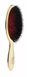 Гребінець з натуральною щетиною Janeke Brush gold золото, усі розміри