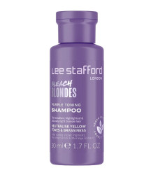 Тонуючий фіолетовий шампунь для освітленого волосся Lee Stafford Bleach Blondes Purple Toning Shampoo, 50 мл
