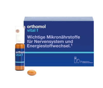 Вітаміни питні від стресу Orthomol Vital F, 7х20мл + 7 капсул