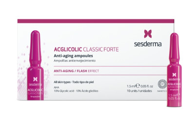 Ампулы с гликолевой кислотой сильного действия Sesderma Acglicolic Classic Ampoules Forte, 10х1.5 мл