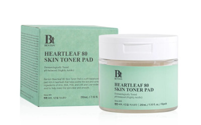Двосторонні пілінг-диски з екстрактом хауттюйнії Benton Heartleaf Skin Toner Pad, 70 шт