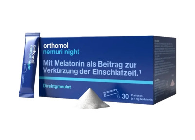Витамины для здорового сна Orthomol Nemuri night Direktgranulat, 30х2 г