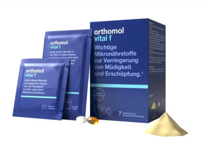 Витамины в гранулах от стресса Апельсин Orthomol Vital F №7, 7 дней