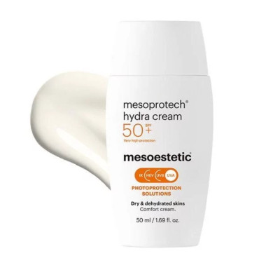 Зволожуючий сонцезахисний крем для  сухої та обезводненої шкіри Mesoestetic Mesoprotech Hydra Cream SPF50, 50 мл