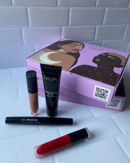 Подарочный набор Nouba Shine On Me Gift Set Red (тушь для ресниц + помада + хайлайтер)