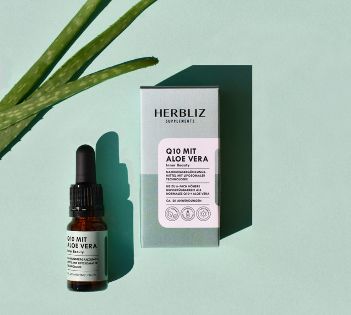 Пищевая добавка в каплях Herbliz Q10 & Aloe Vera, 10 мл