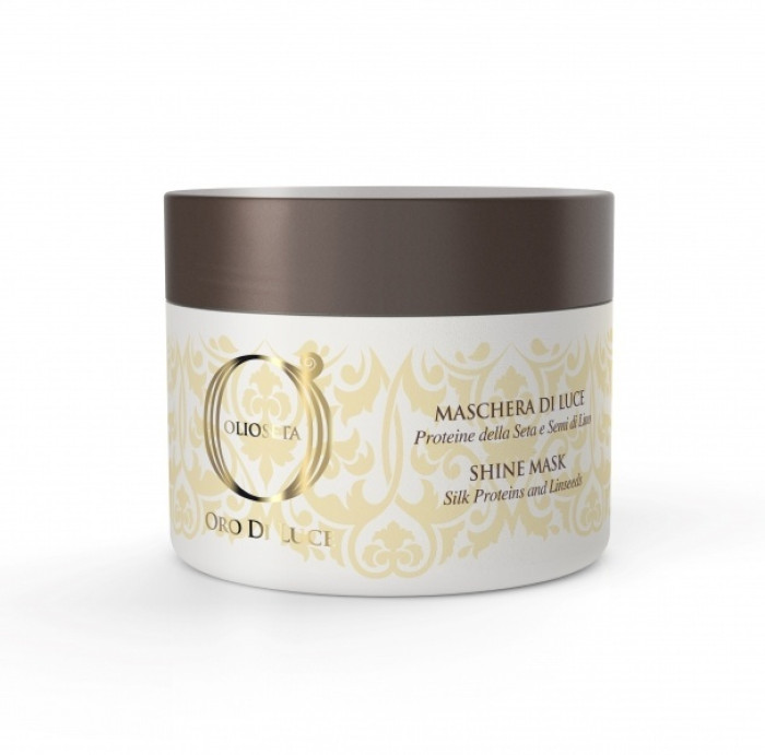 Маска-блеск с протеинами шелка и экстрактом семян льна Barex Olioseta Oro di Luce Shine Mask, 200 мл
