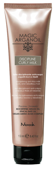 Молочко для гладкости вьющихся и непослушных волос Nook Magic Arganoil Discipline, 150 мл