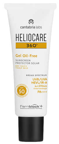 Сонцезахисний гель для обличчя на водній основі Cantabria Labs Heliocare 360 ​​º Gel Oil-Free SPF 50, 50 мл