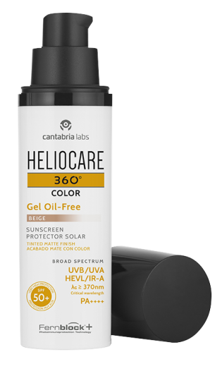 Солнцезащитный гель с тоном на водной основе Cantabria Labs Heliocare 360º Gel Oil SPF 50+, 50 мл