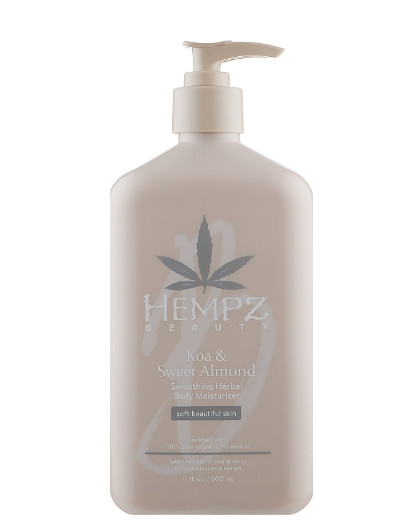 Увлажняющее молочко для тела "Коа и сладкий миндаль" Hempz Koa & Sweet Almond Smoothing Herbal Body Moisturizer, 500 мл