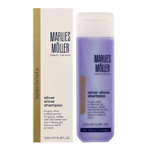 Шампунь для блондинок против желтизны волос Marlies Moller Specialist Silver Shine Shampoo, 200 мл