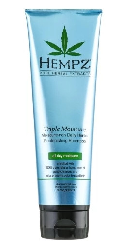 Интенсивно увлажняющий  шампунь для сухих волос Hempz Triple Moisture-Rich Daily Herbal Replenishing Shampoo, 265 мл