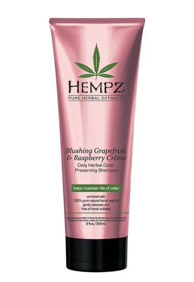Шампунь для збереження кольору та блиску фарбованого волосся "Грейпфрут та малина" Hempz Blushing Grapefruit & Raspberry Creme Shampoo, 265 мл