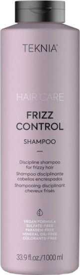 Шампунь для непослушных или вьющихся волос Lakme Teknia Frizz Control Shampoo, 1000 мл