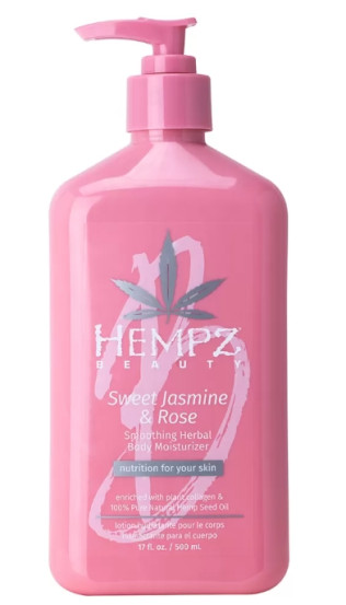 Увлажняющее молочко для тела "Сладкий жасмин-Роза" с коллагеном Hempz Sweet Jasmine and Rose Herbal Body, 500 мл