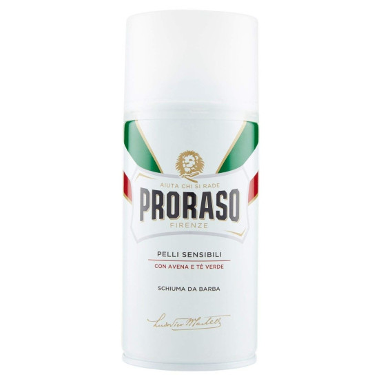 Пена для бритья с экстрактом зеленого чая для чувствительной кожи Proraso White Shaving Foam, 300 мл