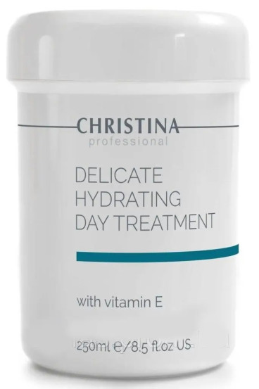Зволожуючий крем з вітаміном Е для нормальної та сухої шкіри Christina Delicate Hydrating Day Treatment, 250 мл