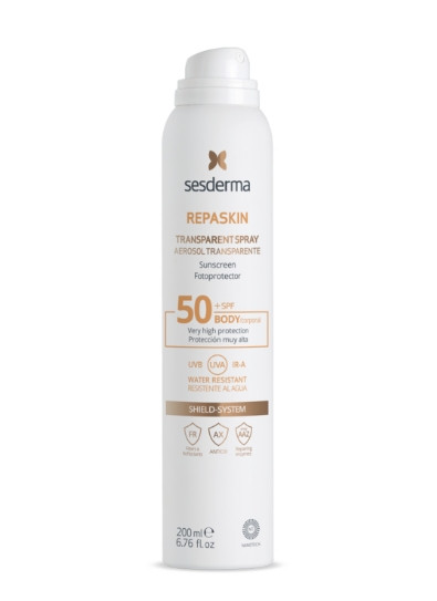 Сонцезахисний спрей для тіла Sesderma Repaskin Transparent Spray SPF 50+, 200 мл