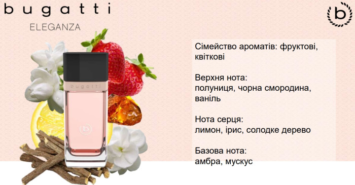 Парфумована вода для жінок Bugatti Eleganza Women, 60 мл