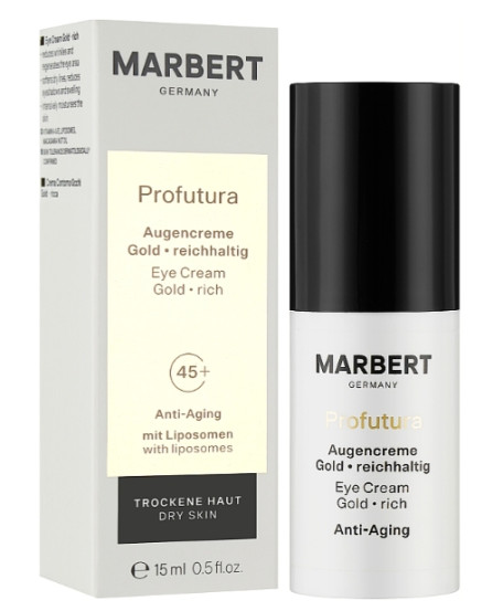 Антивозрастной крем по уходу за кожей глаз "Золотая линия" Marbert Profutura Eye Cream Gold rich, 15 мл