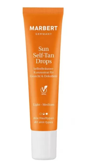 Краплі-концентрат для автозасмаги обличчя та зони декольте Marbert Sun Self-Tan Drops, 15 мл