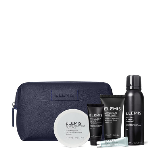 Первый класс бестселлеры для лица и тела в косметичке Для Него ELEMIS Kit First-Class Grooming Edit Face & Body Discovery Collection for Him