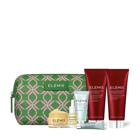 Коллекция бестселлеров для лица и тела в люкс косметичке ELEMIS Kit The Jetsetters Edit The Lux Face & Body Traveller
