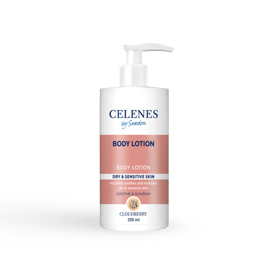 Лосьон для тела с морошкой для сухой и чувствительной кожи Celenes cloudberry body lotion unscented, 200 мл