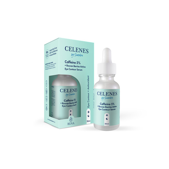 Сыворотка от отеков для зоны вокруг глаз Celenes caffeine %5 + rovan berries, 30 мл