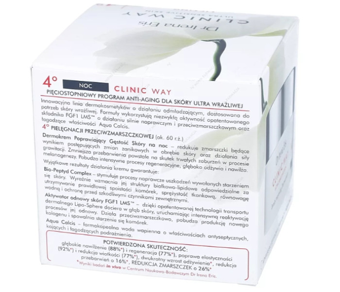 Нічний крем «Пептидний Ліфтинг» Dr. Irena Clinic Way 4° 60+ Peptide Lifting, 50 мл