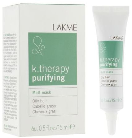 Матирующая маска для жирных волос Lakme K.Therapy Purifying Matt Mask,  6X15 мл