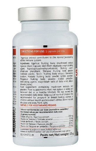 Капсулы для имунитета Biocyte 5 Champignons, 30 шт