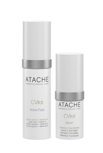 Высокоинтенсивный антиоксидантный ночной уход Atache C Vital Biological Triple Antioxidant Night Protector, 30 мл + 15 мл