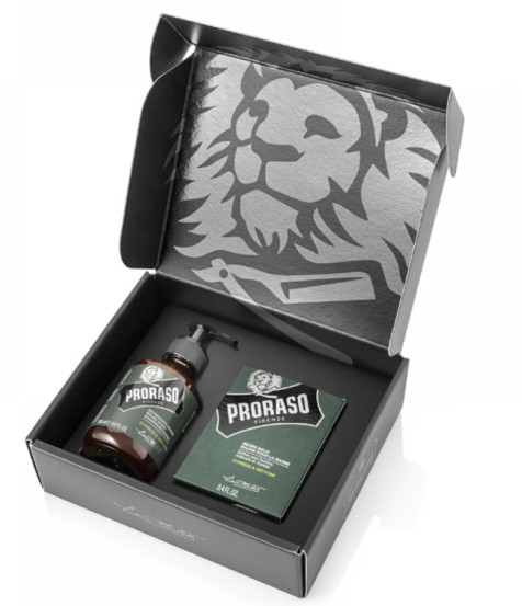 Подарунковий набір для бороди Proraso Duo Pack Balm + Shampoo Cypress & Vetyver