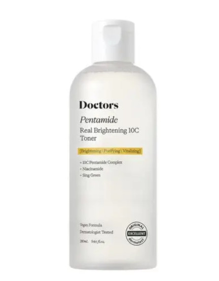 Тонер для осветления и ровного тона кожи Doctors Pentamide Real Brightening 10C Toner, 280 мл