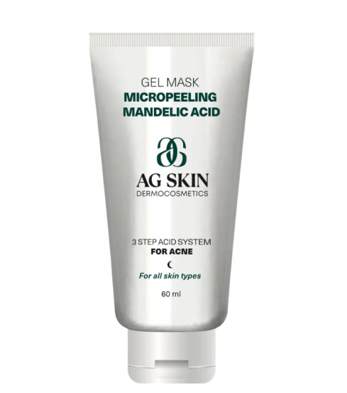 Мікропілінг для обличчя з мигдальною кислотою AG SKIN Micropeeling mandelic acid, 60 мл